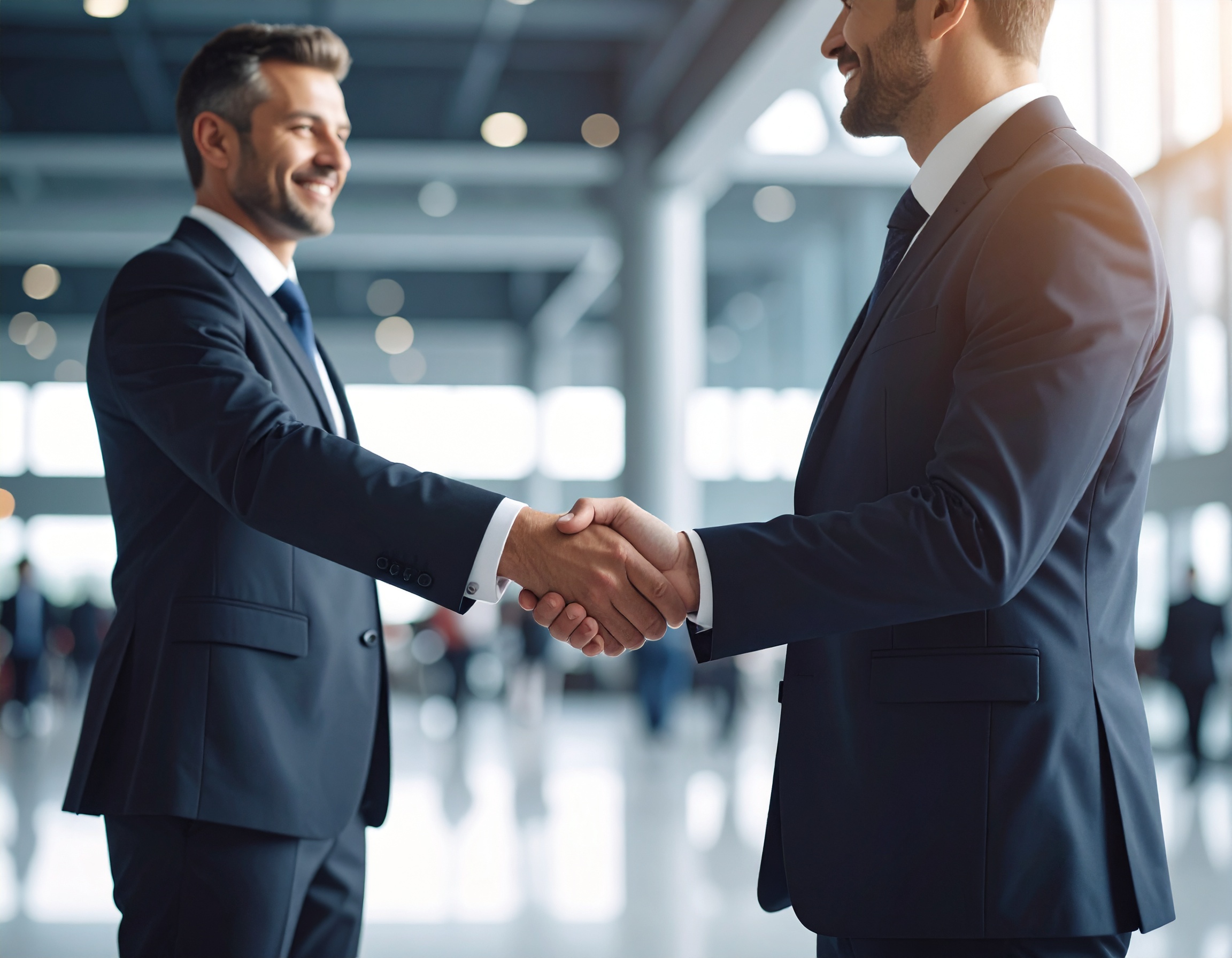 firefly_show-business-person-male---shaking-hands-with-customer-and-both-a-happy-758314 3 CRM Hacks to Increase Sales Without New Leads | Beam Automation