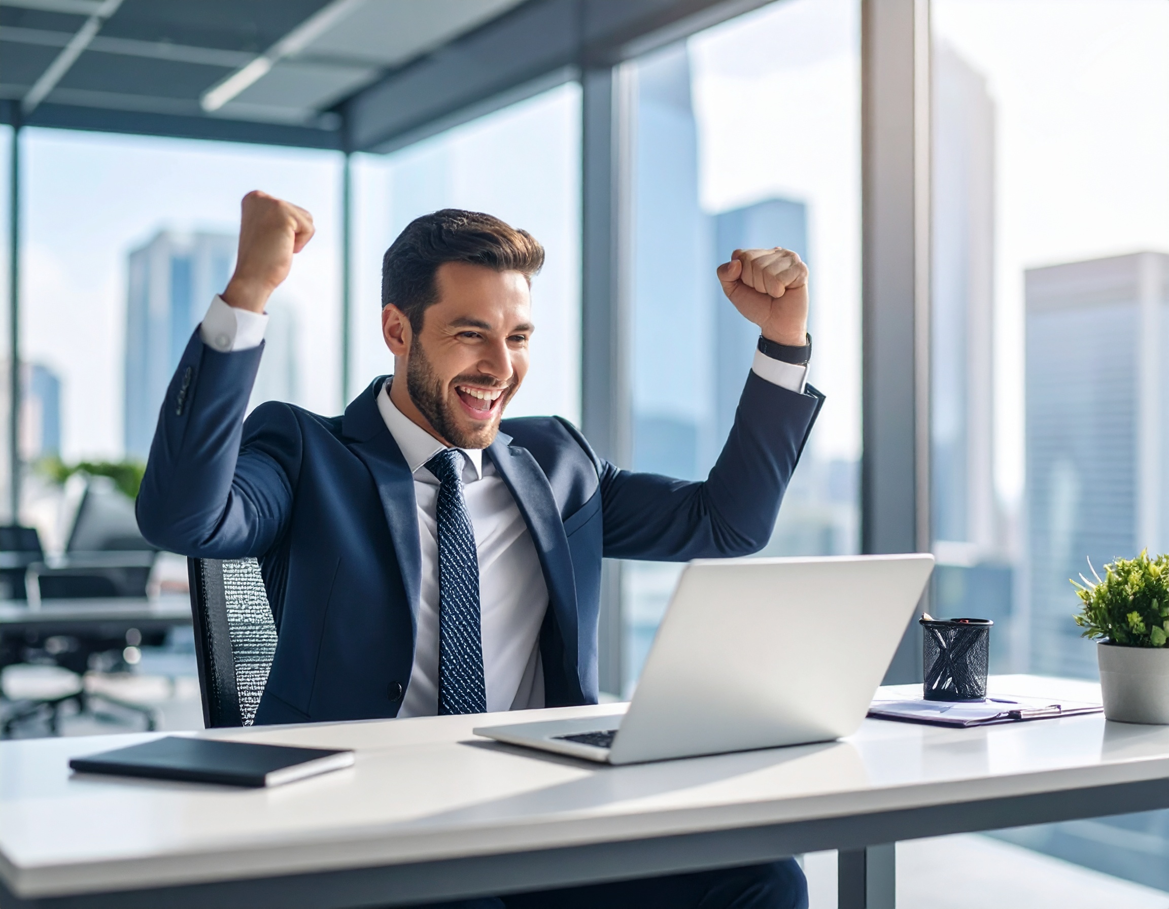 firefly_show-business-person-male-sitting-at-desk---using-email-to-send-and-conert-a-new-cust-758314 3 CRM Hacks to Increase Sales Without New Leads | Beam Automation